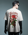 Walking Red Flag Oversized Off White Tee