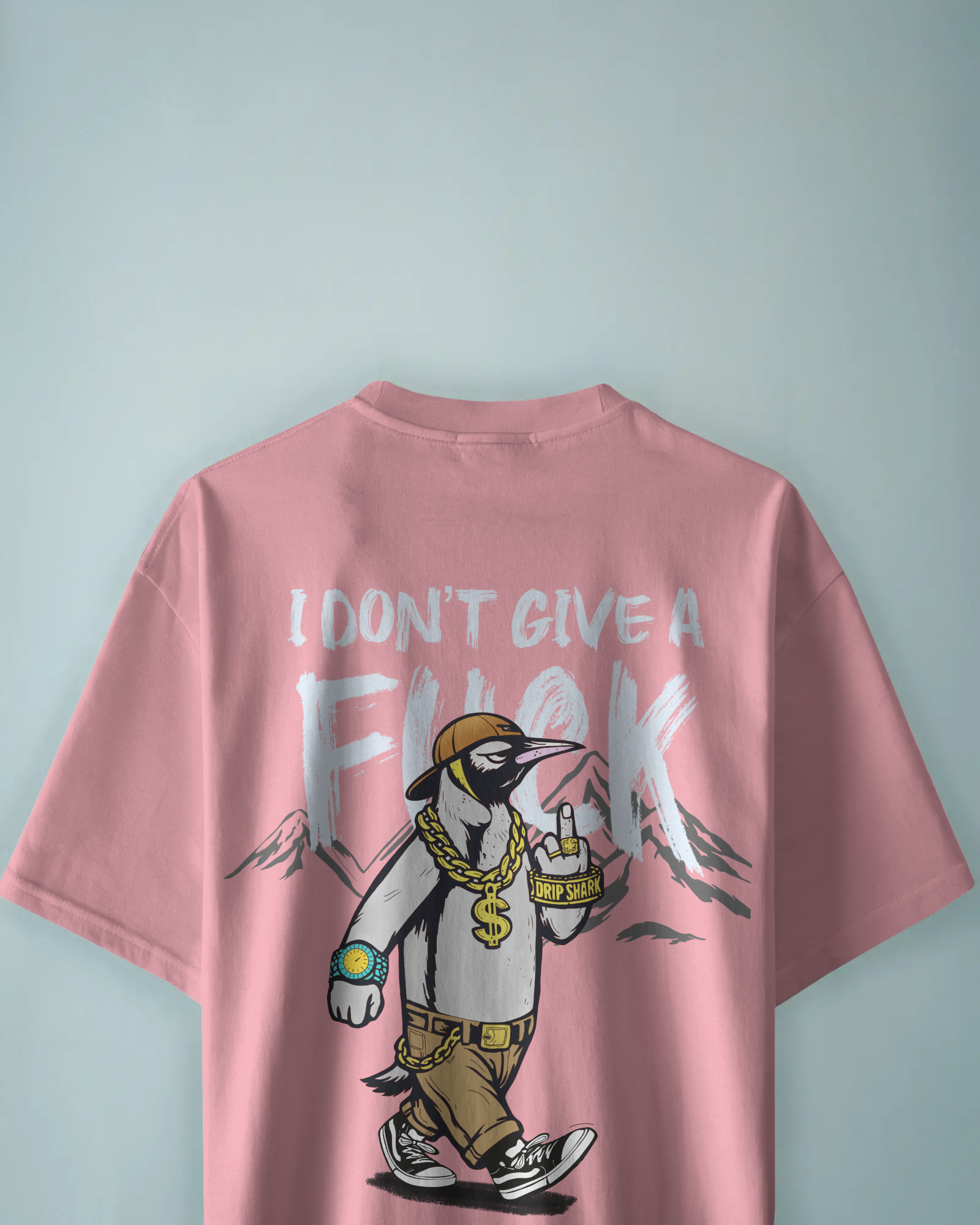 Savage Penguin Oversized Baby Pink Tee
