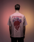 I'm Fine Oversized Baby Pink Tee